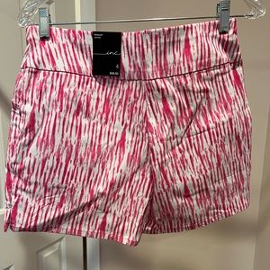 Comfy & cool INC midrise size 4 shorts with pretty pink stripes !